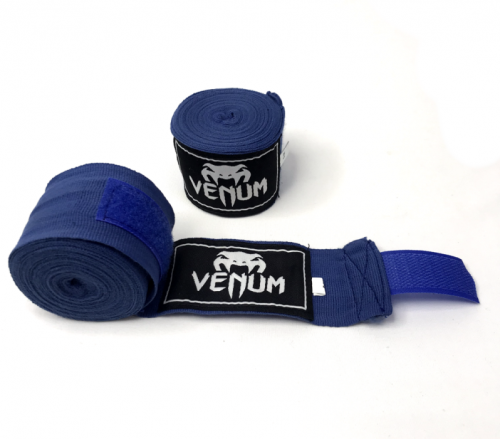 Бинты боксерские 3 м х/б + эластан синий Venum 06588