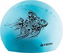 Шапочка для плавания PU Coated PU 302 голубой Atemi