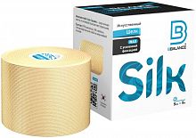 Тейп BBalance бежевый 5 м х 5 см шелк, для тела Silk Max усил фикс 998044