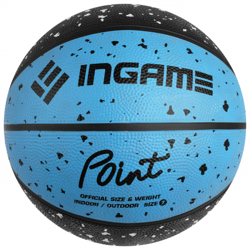 Мяч баскетбольный №7 PVC Ingame Point черн-зеленый 5073167 фото 2