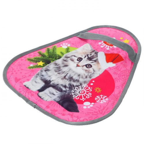 Санки-ледянки Сидушка мягкая "Котенок" 46х40 см ЛГ46/К2 5274992 фото 3