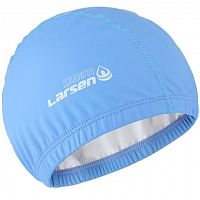 Шапочка для плавания PU Coated Larsen Swim PU100 голубая 369124