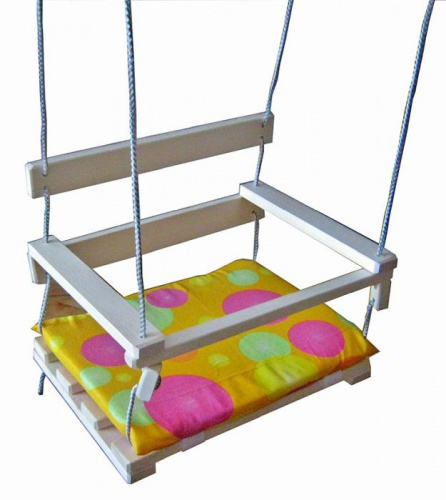 Качели навесные дерево с мягким сиденьем 33х25 см 041 997840 фото 2