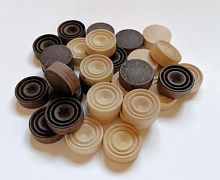 Шашки-фишки дерево 24 шт d-28 мм ФК-2 995915