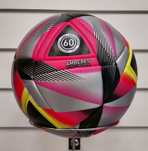 Мяч футбольный №5 Adidas Amberes серо-розовый 06702 Мяч футбольный №5 Adidas Amberes серо-розовый 06702