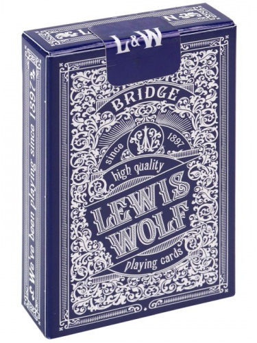 Карты 54 шт Lewis & Wolf картон синие 1,8 см х 9 см х 6 см 03825