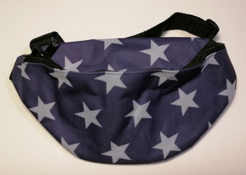 Сумка на пояс синяя со звездами 7983Д 25х13х6 см ЗФТС 997517
