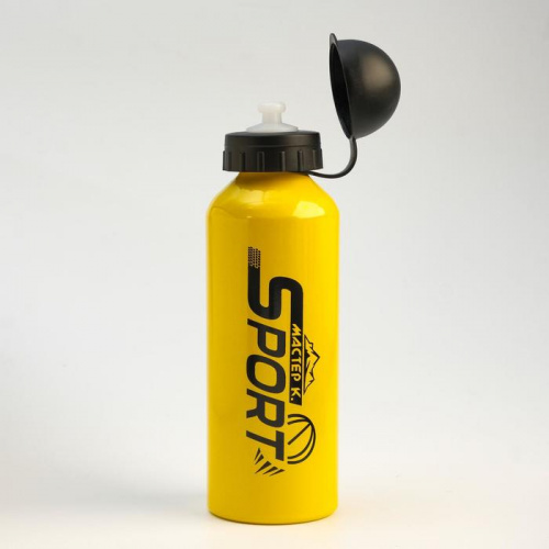Бутылка для воды 550 мл "Sport. Мастер К" желтая алюм. 5635310 фото 3