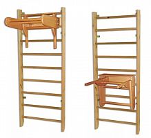 Шведская стенка деревянная 2,4 х 0,8 м с турником-брусьями 996647