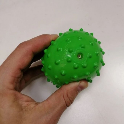 Мяч массажный 08 см мягкий надувной зеленый 39078