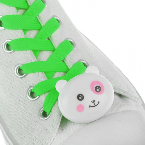 Шнурки для обуви зеленый 120 см Мордочка светящ 3018382