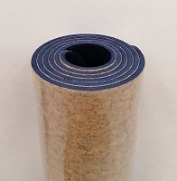 Коврик для йоги 0,6х61х183 см пробка-синий TPE Yoga mat 00756-43