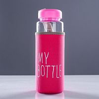 Бутылка для воды 500 мл черный чехол "My bottle" 3516276