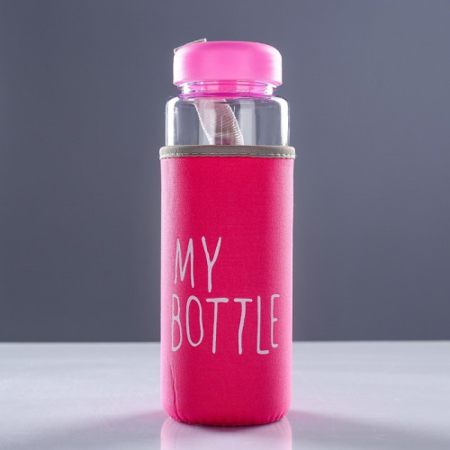 Бутылка для воды 500 мл черный чехол "My bottle" 3516276