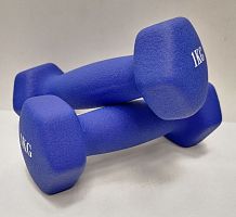 Гантель обливная 1 кг синий неопрен Easy Fit 02949