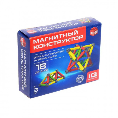 Конструктор магнитный 18 деталей 12х9 см SL-7548A 1371058 фото 3