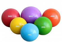 Медицинбол 1-5 кг (набивной мяч) набор из 5 шт 995322