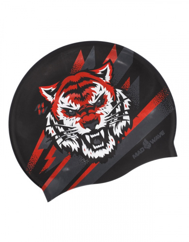 Шапочка для плавания Tigris красный силикон 05W