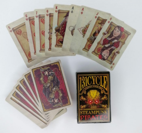 Карты 54 шт пластик 25 мкр 131Cycle Pirates 09027