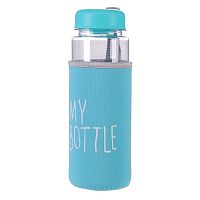 Бутылка для воды 500 мл голубой чехол "My bottle" 3516273