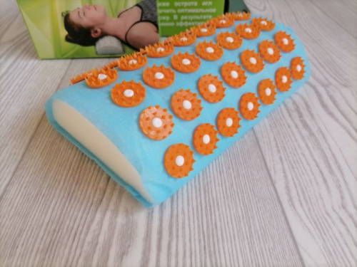 Аппликатор игольчатый (валик) 140х230 мм для шеи голубой 998330 фото 3