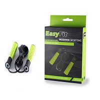 Скакалка 3,05 м ПВХ шнур с обрезин ручками зеленая EasyFit EF-13NS 02545