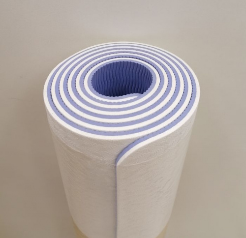 Коврик для йоги 0,6х61х183 см белый-голубой TPE Yoga mat 00756-65