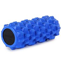 Ролик массажный для йоги 33*14 см синий цельный 361226 Harper Gym EG03