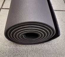 Коврик для йоги 0,6х61х173 см серо-черный Yoga mat 02587