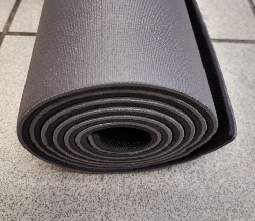 Коврик для йоги 0,6х61х173 см серо-черный Yoga mat 02587