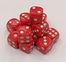 Зары (кубики игральные) 1,2х1,2 см красные 02612