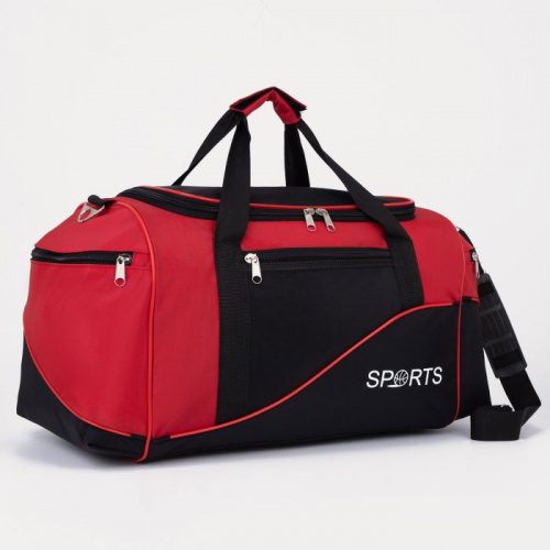 Сумка спортивная Sports 5026-3 серо-синяя 65х26х28 см ЗФТС фото 2