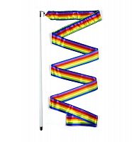 Лента с палочкой для гимнастики 6 м радуга 996726