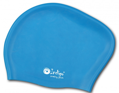 Шапочка для плавания SC 800/808 для длин.волос Голубой Indigo силикон 17765