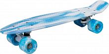 Скейтборд 22х6" Пениборд голубой-белый APB22D11 07003