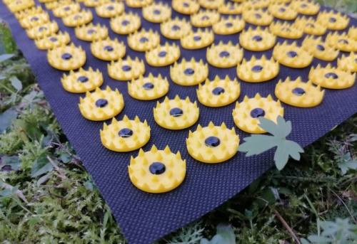 Аппликатор игольчатый (коврик) 260х560 мм черно-желтый 995700 фото 2