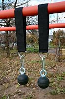 Лямки-шары для подтягиваний d-60 мм (2 шт) резина черный 998772