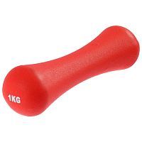 Гантель обливная 1 кг розовый кость 4882609