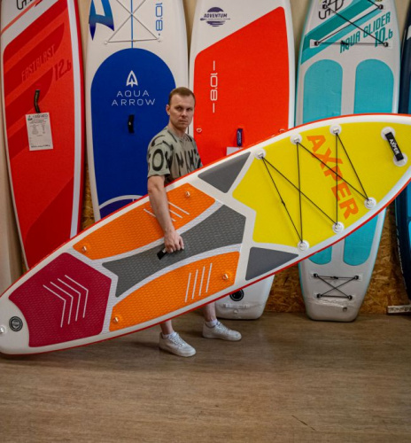 Доска SUP надувная AXPER SUNSET 10'6"" однослойная 996389 фото 4