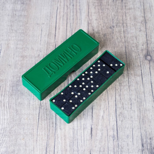 Домино пластик 2х4 см в пластик. кор. "Классическое" микс 3740728 фото 2