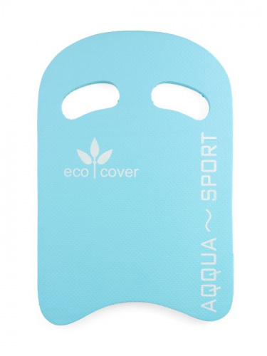 Доска для плавания Eco Cover 30х46х2,5 см прямоугольная голубая 369332