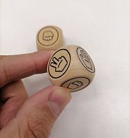 Зары (кубики игральные) 2,5х2,5 см нейрокубик дерево 995806