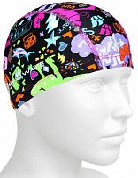 Шапочка для плавания детская Lyc Monsters белый