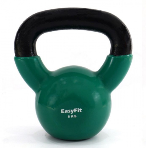 Гиря 06 кг зеленая обрезиненная 04005