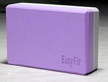 Кирпич для йоги серо-сиреневый 23х15х8 см EasyFit 02395