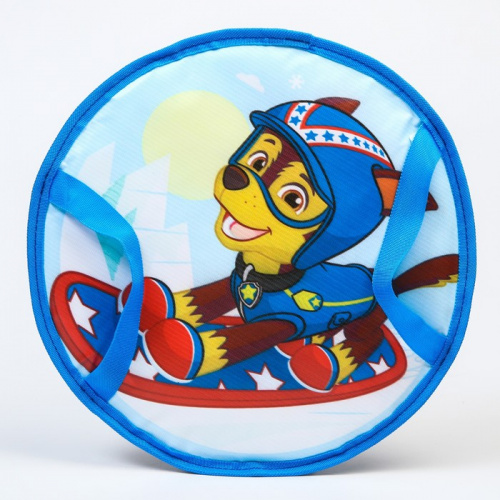 Санки-ледянки Сидушка мягкая "Щенячий патруль" 35 см синяя на сноуборде 7044715