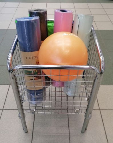 Корзина для хранения ковриков, мячей, медболов и спортинвентаря 76х55х55 см 996281