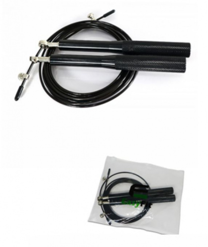 Скакалка 3 м метал. трос черный EasyFit 04044