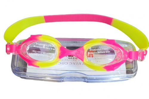Очки для плавания детские Speed (Sport) розовый-желтый 03827