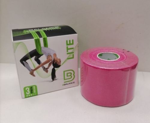 Тейп BBalance розовый 5 м х 5 см Lite (с мягким клеем, для чувств кожи) 995951